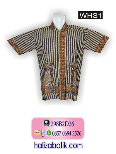 Hem batik motif wayang warna dasar hitam WHS1, Koleksi Toko Haliza Batik hem batik motif wayang warna dasar hitam