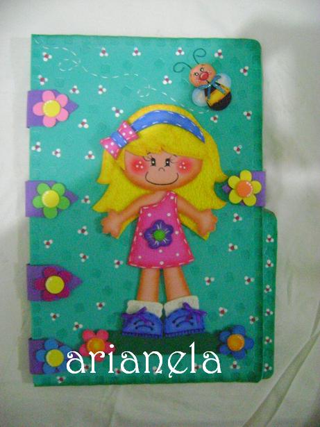Carpeta decorada en foami para niña - Imagui