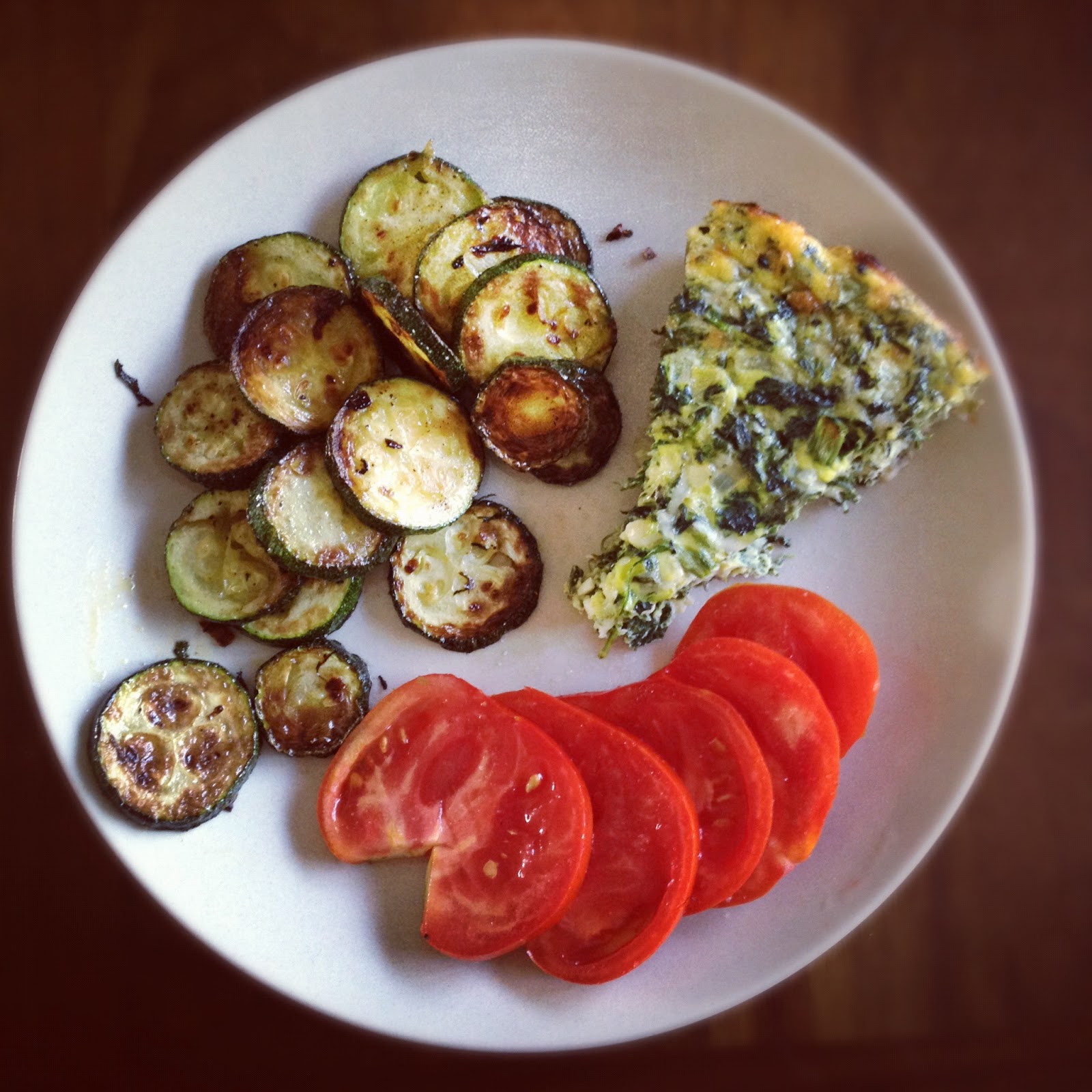 Anytime crustless spinach quiche.