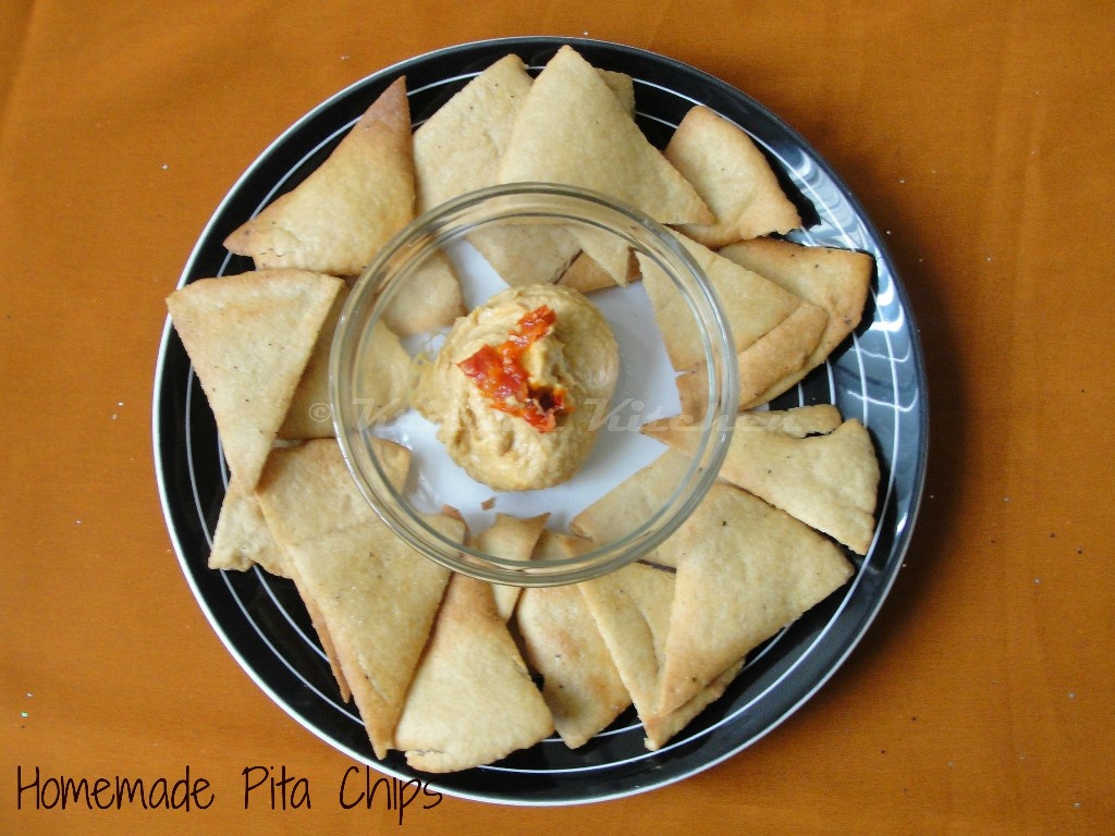 Krithi's Kitchen Whole Wheat Pita Chips