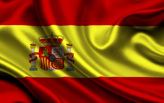 3D Spaanse vlag achtergrond