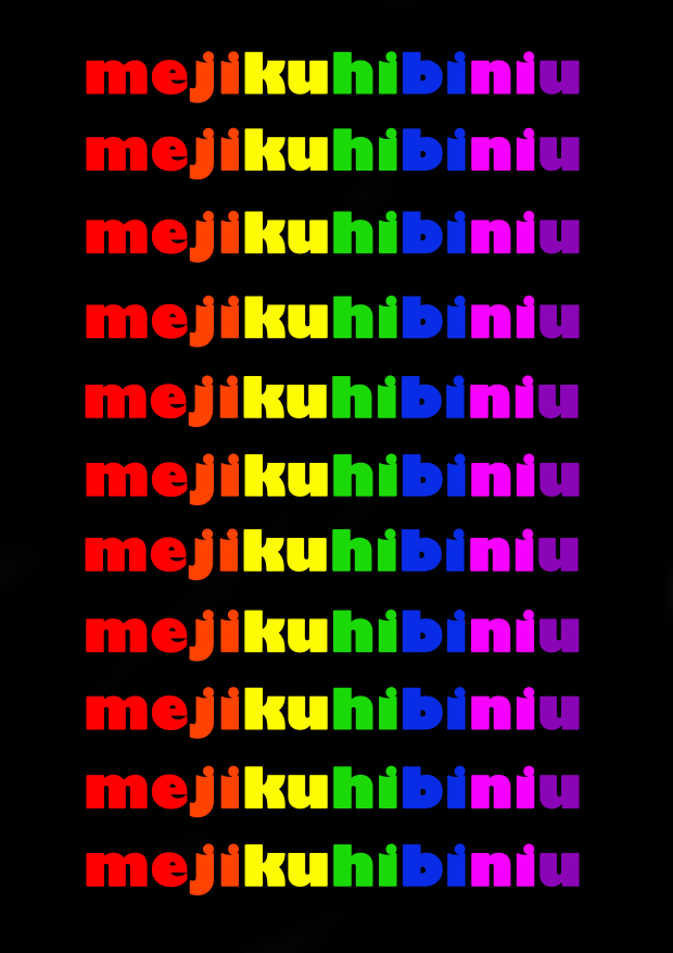 Karena Mejikuhibiniu adalah sebuah singkatan dari beberapa warna yang tadi