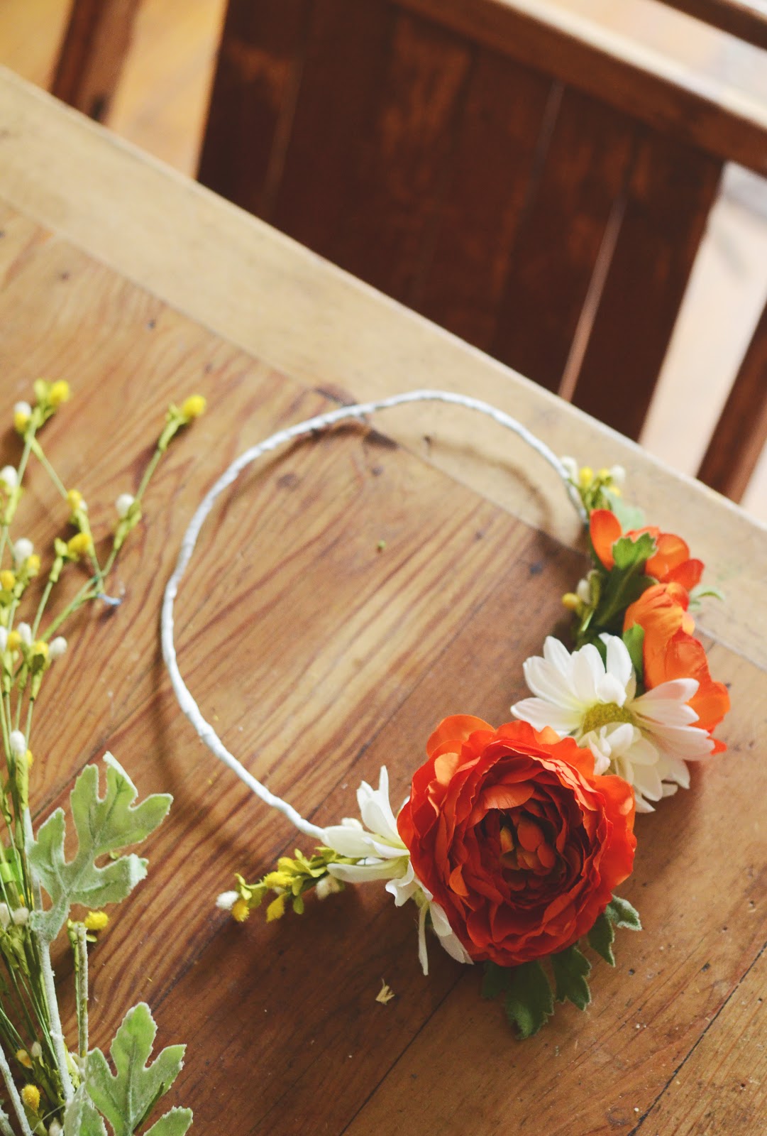 natalie creates project 1 of 25 flower crown