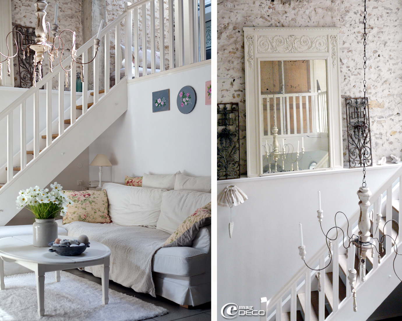 Salon Shabby Chic de Tania, auteure du blog Grange de Charme