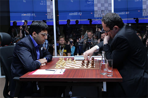 Watch FIDE Chess Championship Game 10 Live Anand v Carlsen
