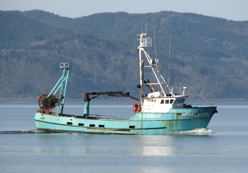 Astoria, Oregon, Daily Photo Turquoise Fishing Boat
