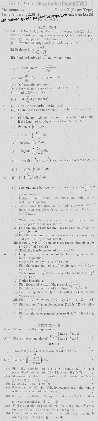 intermediate 2 mathematics past papers intermediate 2 mathematics past papers