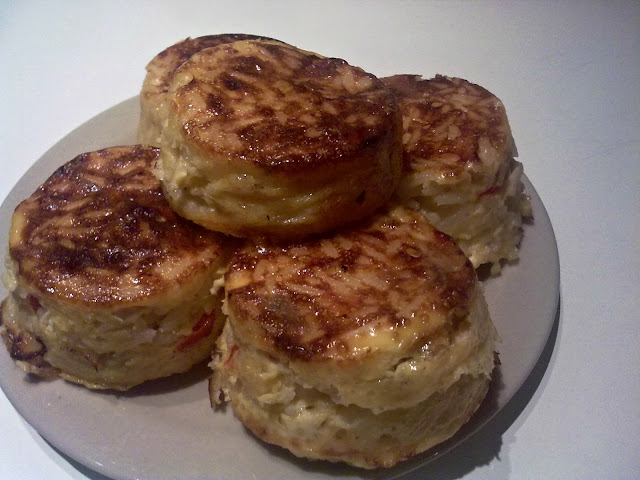 Flancitos De Arroz Y Pollo
