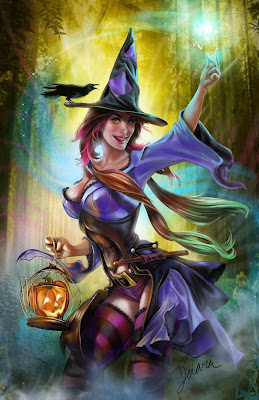 Halloween pin up girl
