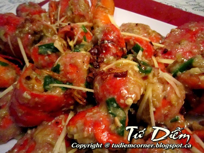 Tôm Hùm Xào Hành Gừng TuDiem's Corner