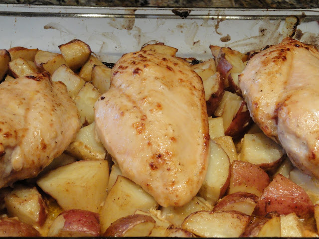 Chicken And Red Potatoes In One Pan With Homemade Vinaigrette