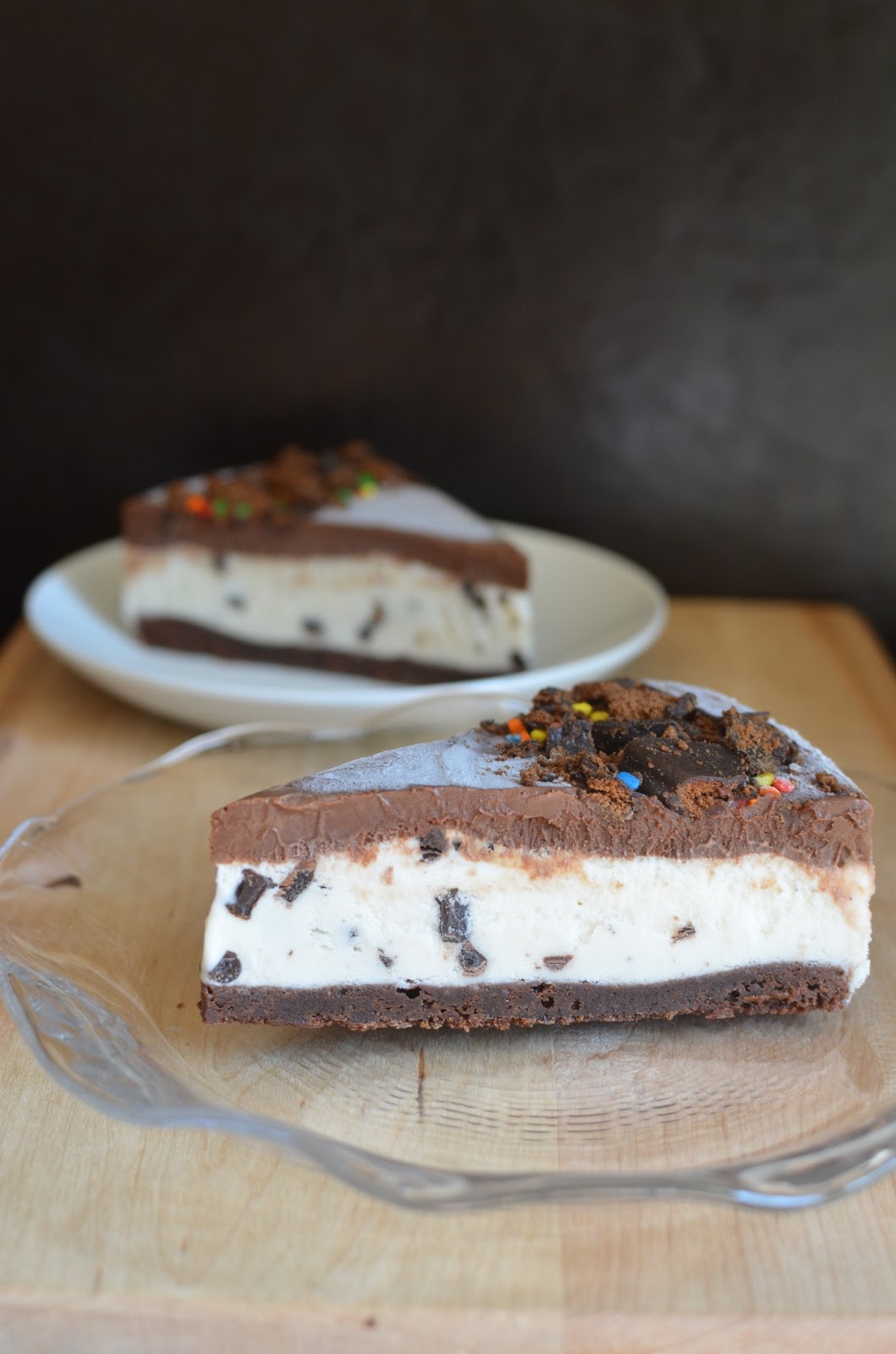 Playing with Flour Threelayer brownie mintice cream cake