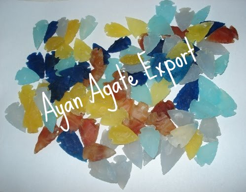 Agate Dyed Arrowheads