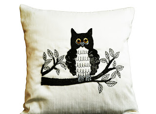  Cute Owl Throw Pillow Handcrafted for Halloween