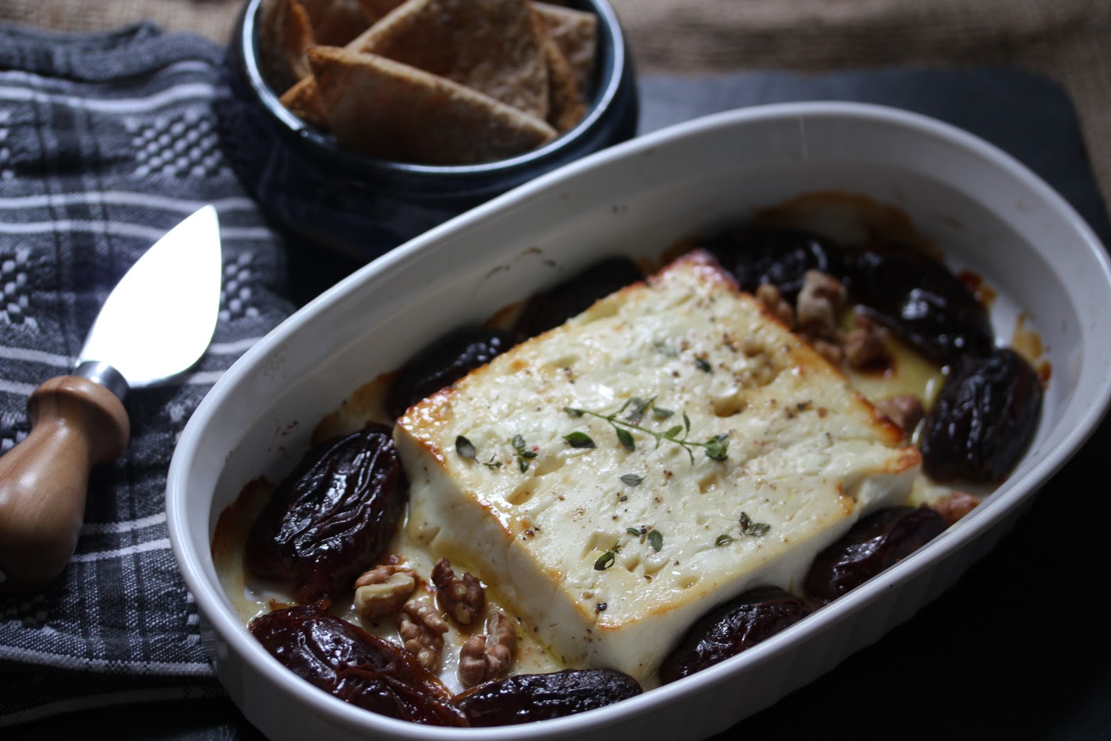 Madame Fromage Baked Feta with Dates and Honey