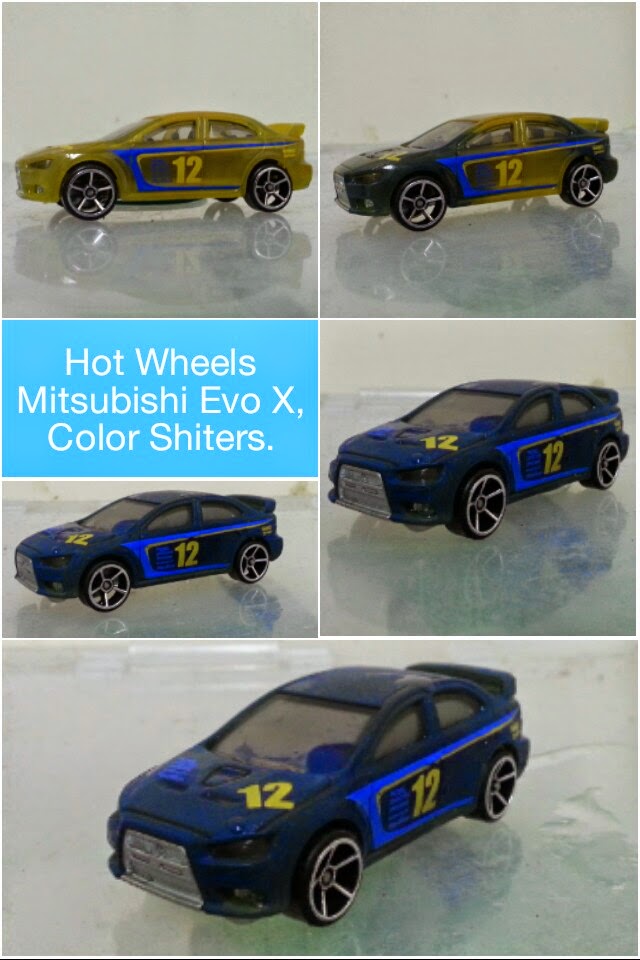 hot wheels mitsubishi lancer evolution x color shifters
