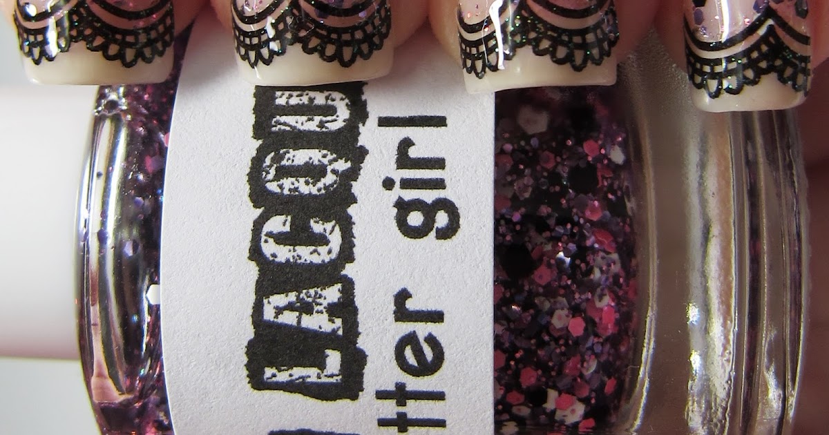 Princessly Polished "I'm a Mama!" Manicure with Lush Lacquer Glitter Girl