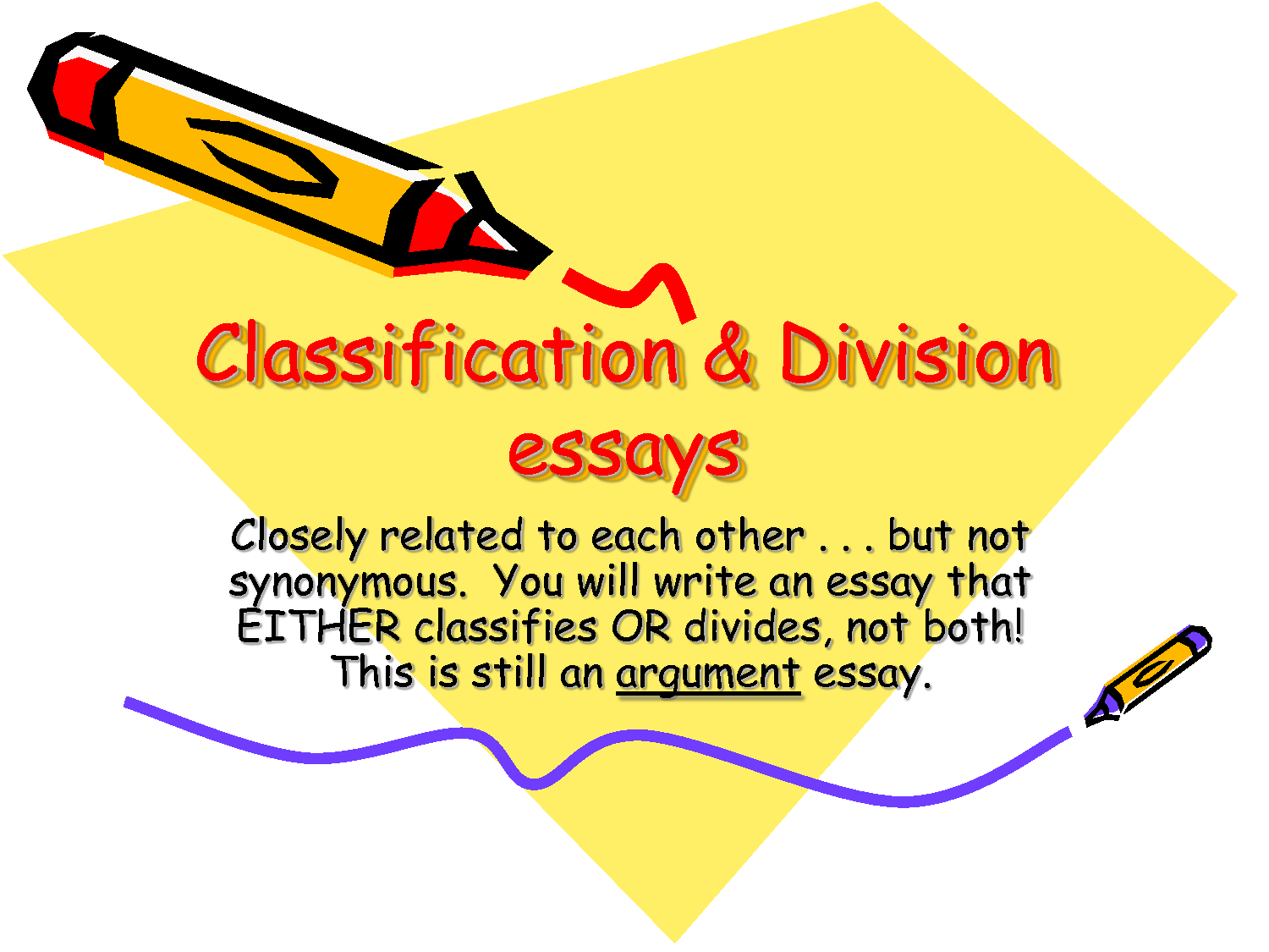 Division classification essay example