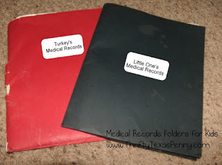 medical records folder for kids