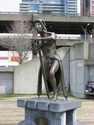 Christopher Columbus statue at downtown Seattle's Waterfront Park