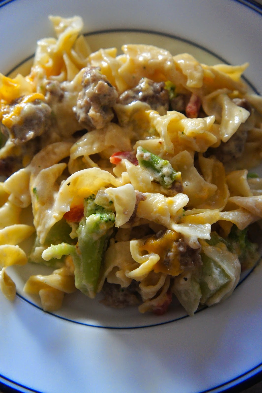 Savory Sweet and Satisfying Sausage and Broccoli Noodle Casserole