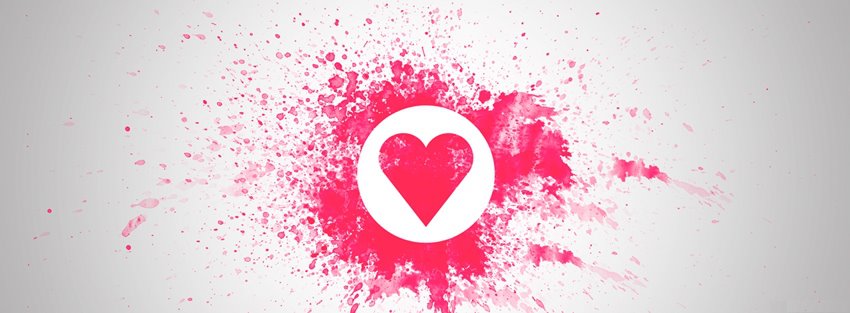 Ảnh bìa với biểu tượng trái tim tuyệt đẹp