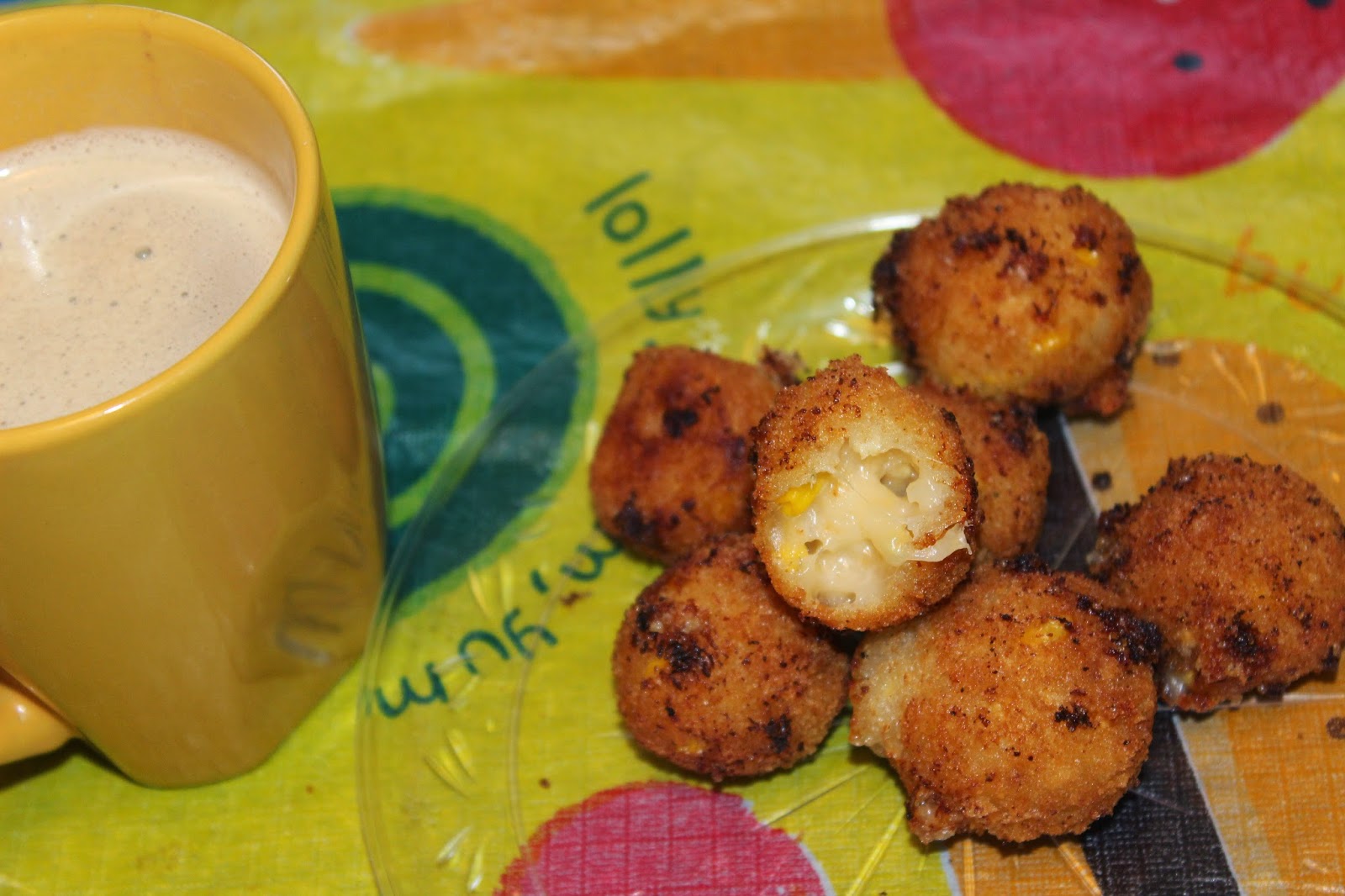 My Kitchen's Aroma Cheese Corn Balls