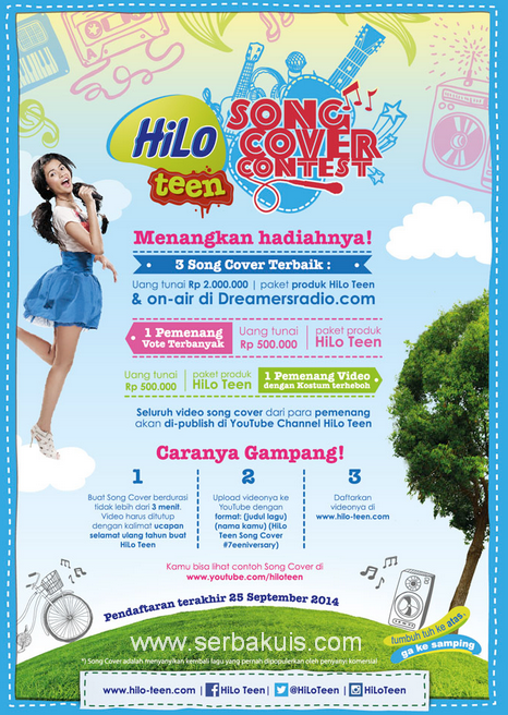 HiLo Teen Song Cover Contest Berhadiah Uang Total 7 JUTA 1 HiLo Teen Song Cover Contest Berhadiah Uang Total 7 JUTA