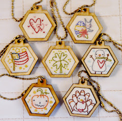 16 mini hexie embroidery designs