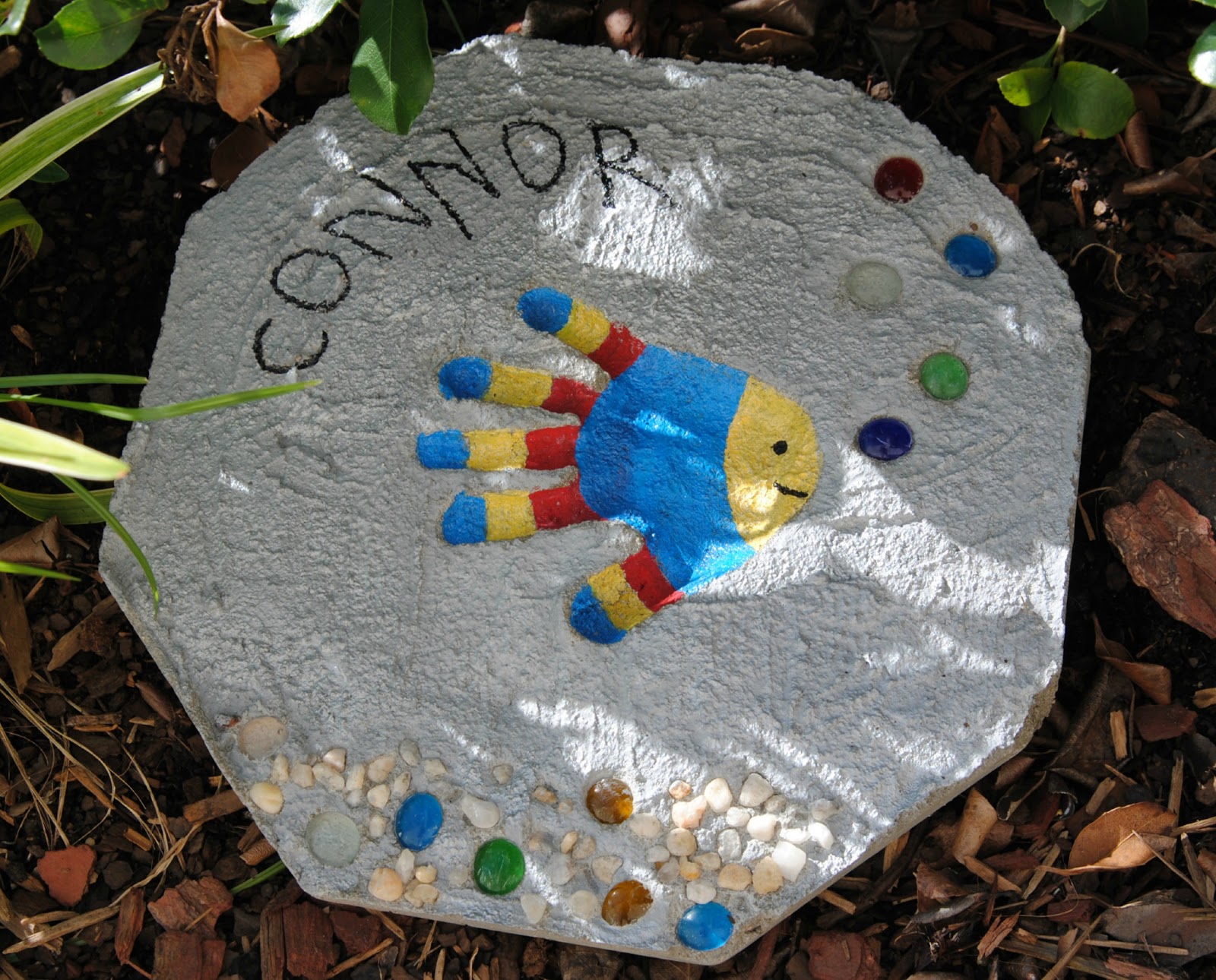 Handprint Stepping Stone Happy Go Lucky