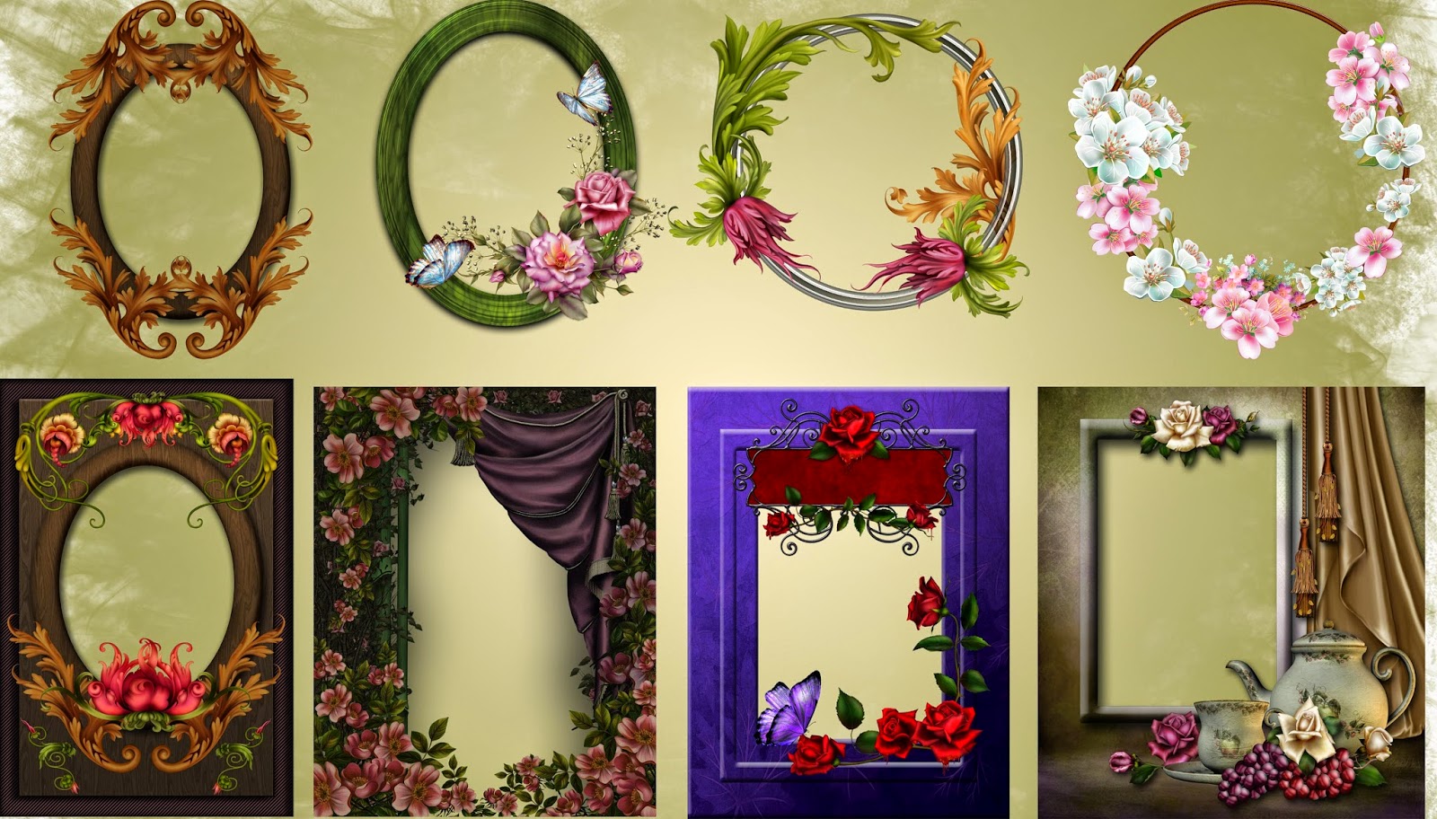 Frames with Roses Nice png Collection for Full Crack Software