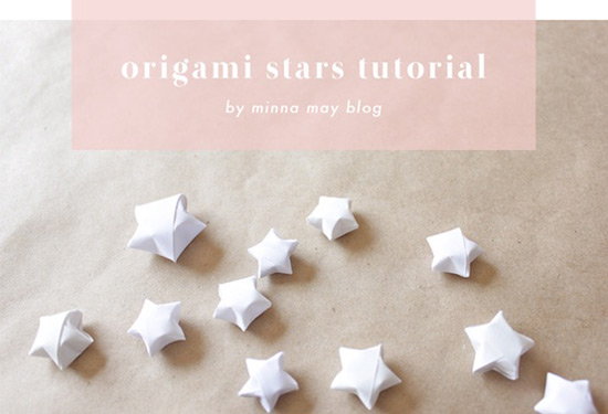 pape craft: origami stars DIY tutorial