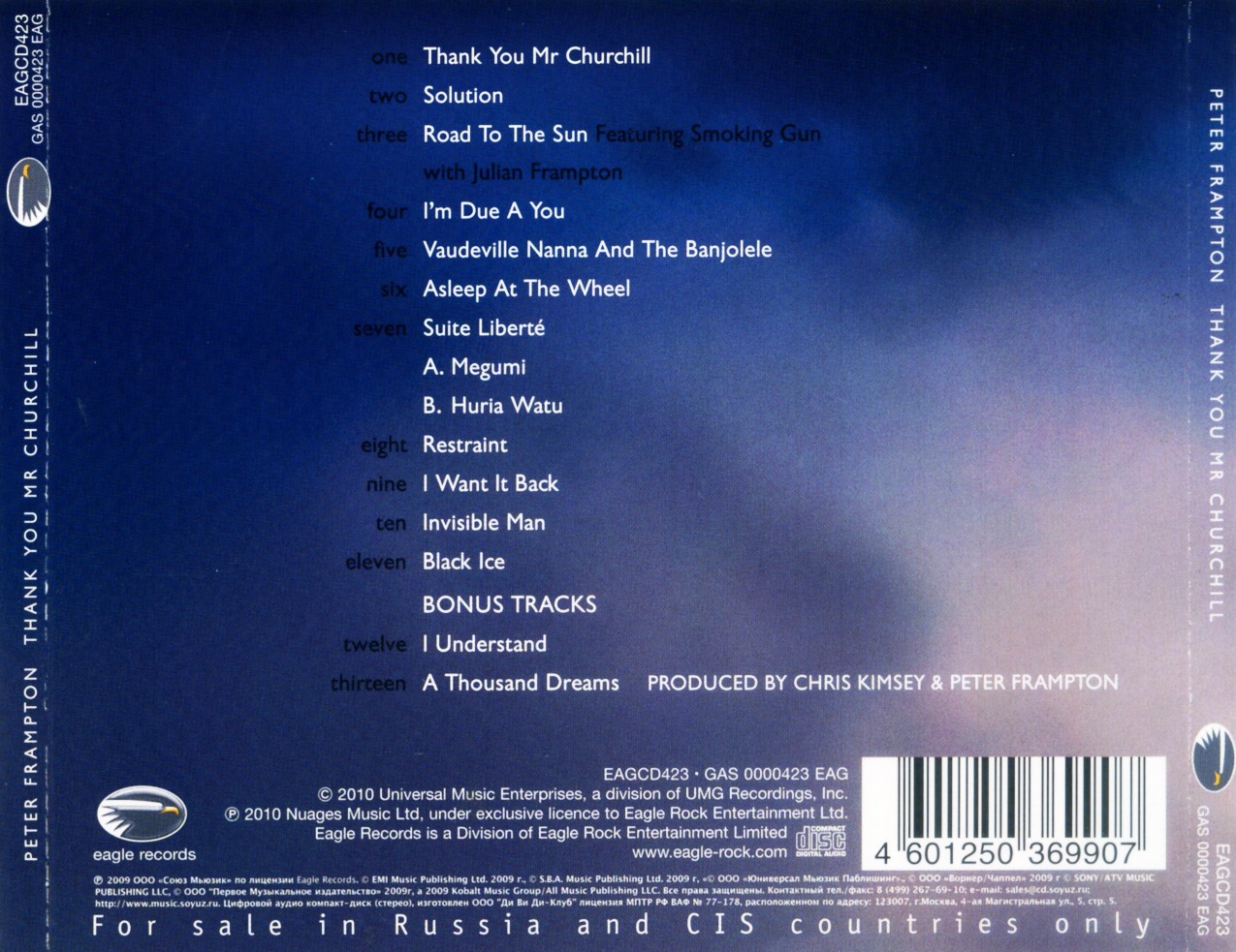 Guardianes del Metal Peter Frampton Thank You Mr Churchill (2010)