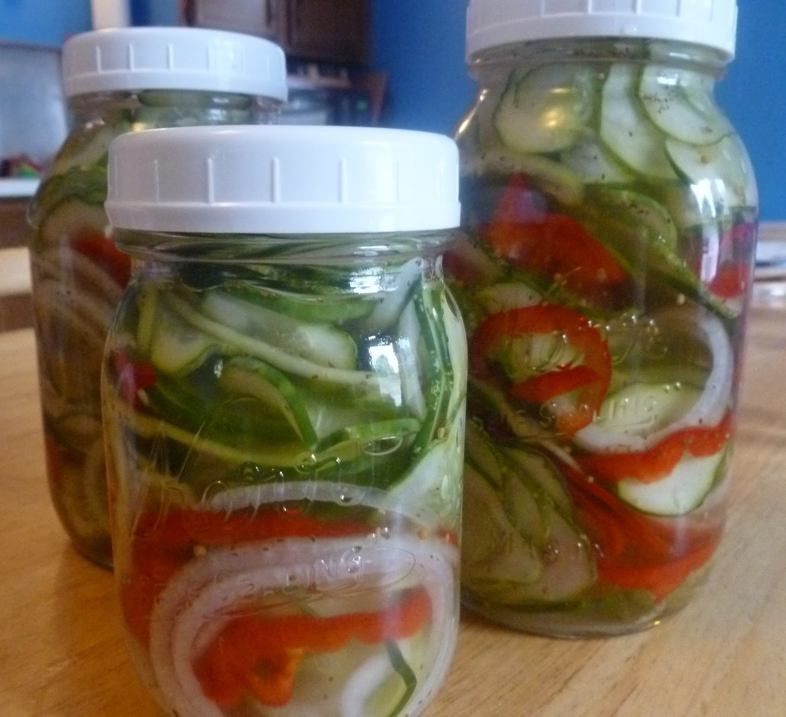 Something Good Recipes Refrigerator Pickles and Peppers