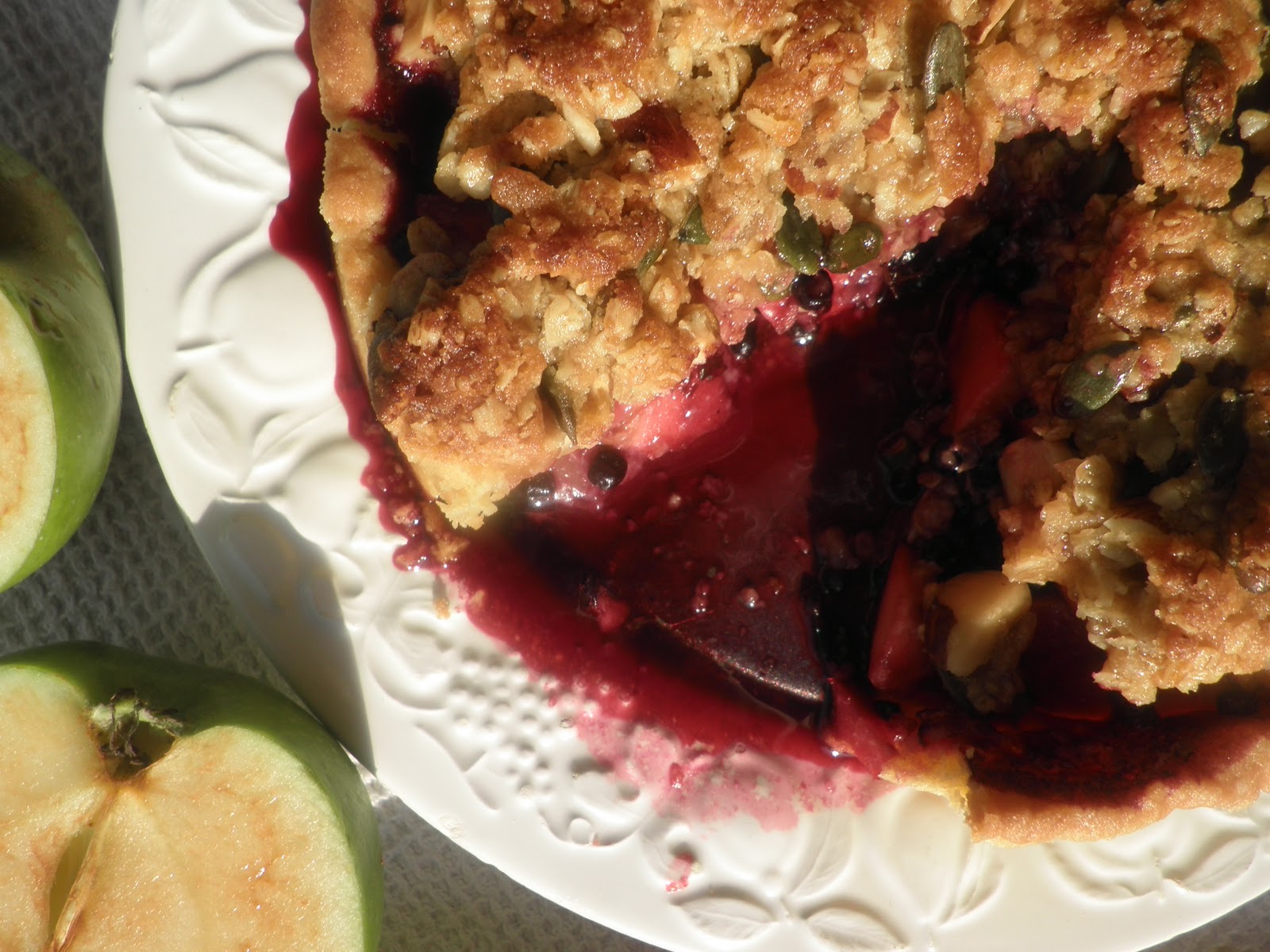 ...With Love and Cake Apple and Elderberry Pie with Elderflower Custard.