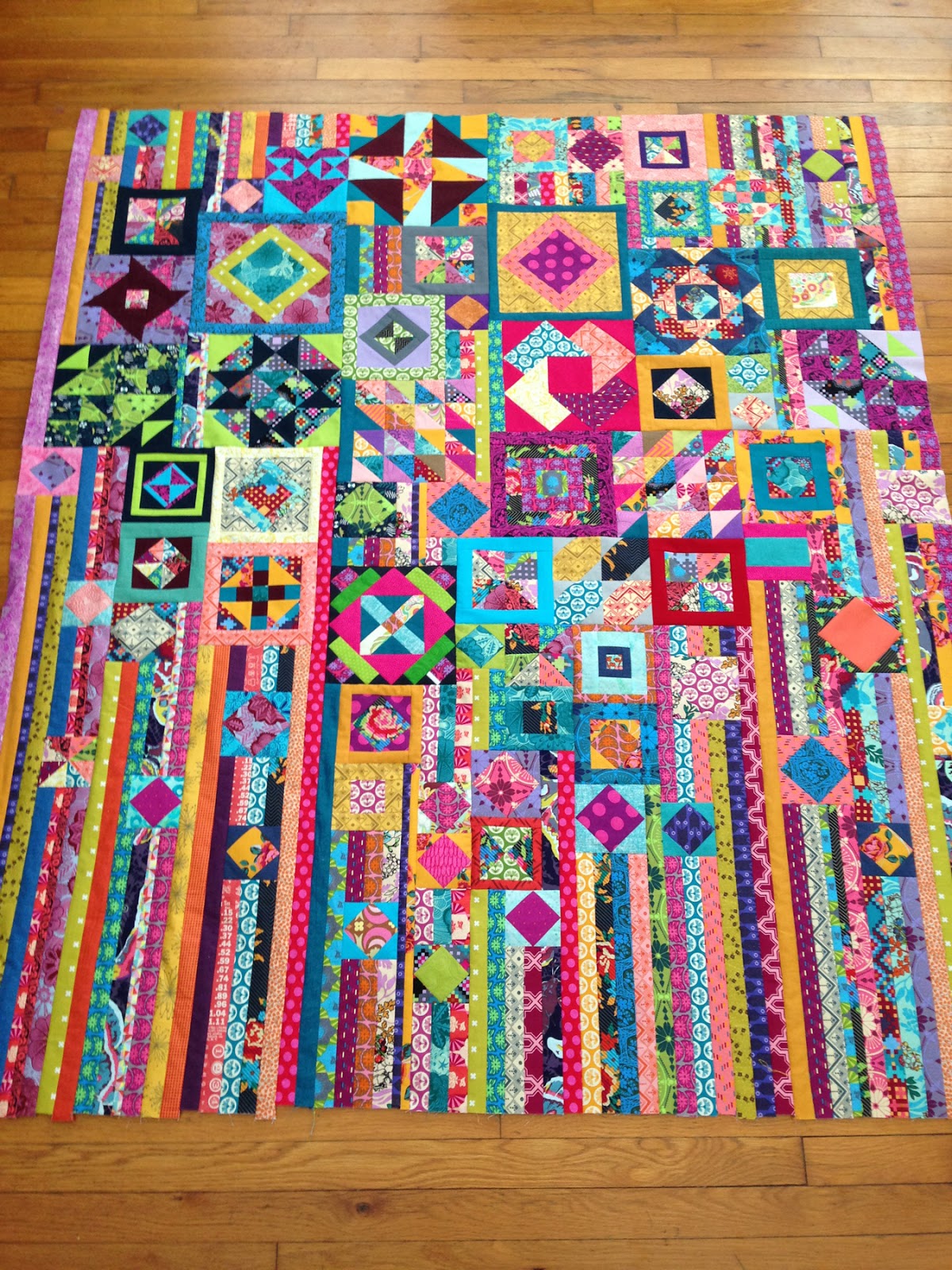 hot pink quilts FF Gypsy Wife Quilt Top Done!
