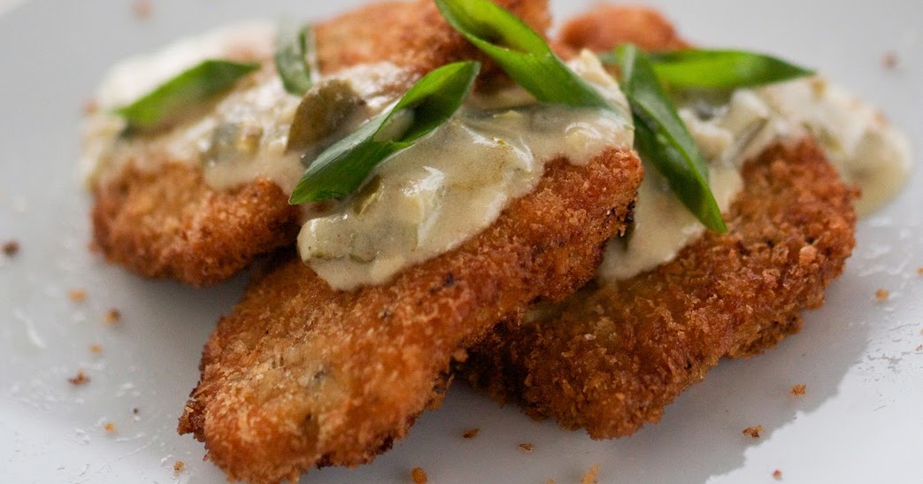 The Hungry Excavator Crumbed Pork Cutlets with Creamy Jalapeno & Green
