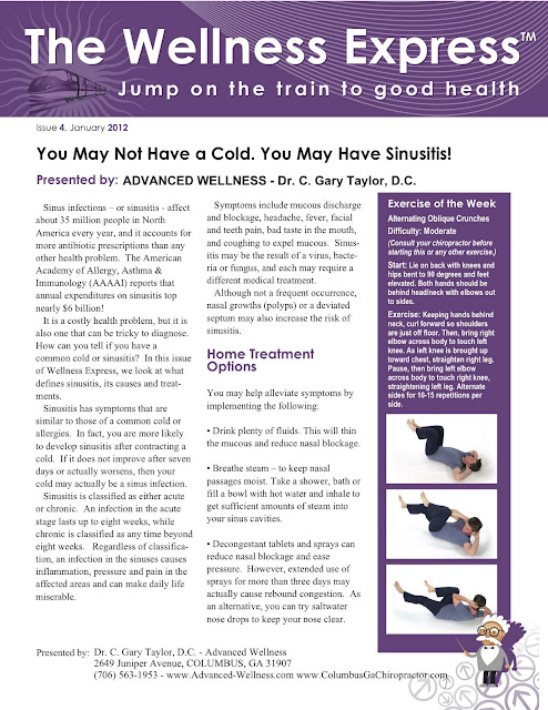 Advanced Wellness Weekly Newsletter You May Not Have A Cold You May Have Sinusitis Wellness Newsletter Templates