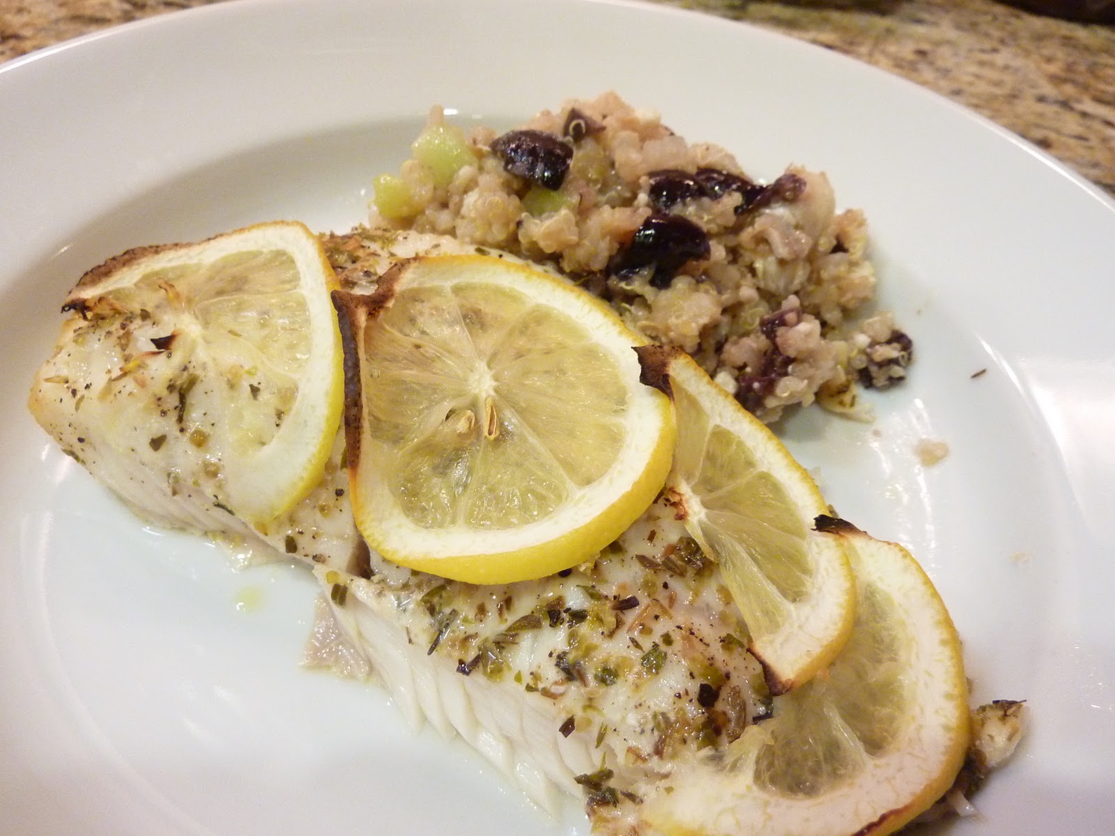 Simple Plates Mediterranean Tilapia and Quinoa Salad