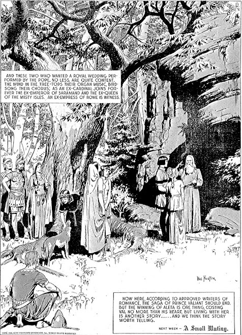 La boda del Príncipe Valiente y la Reina Aleta casados por el Papa S. León Magno (By Hal R. Foster)