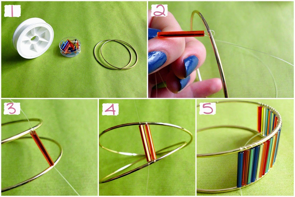 Curious and Catcat DIY Tube Bead Bracelet