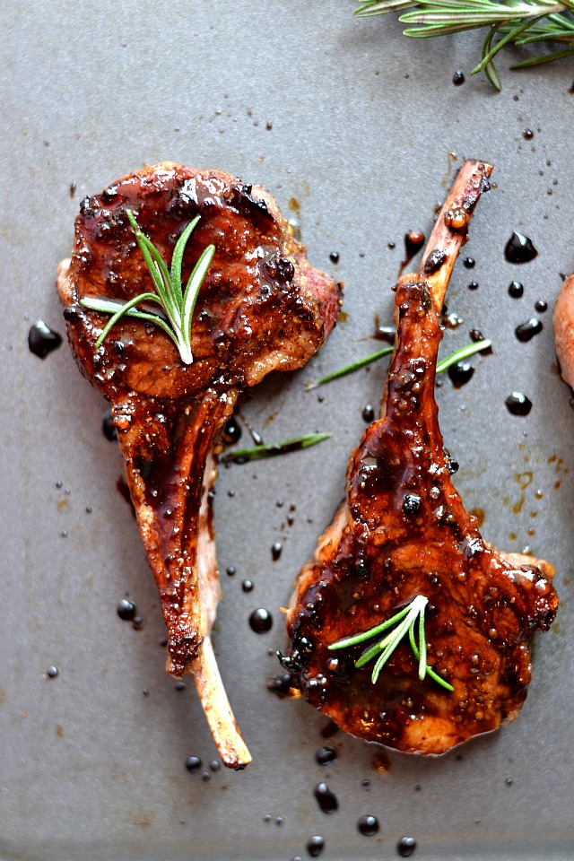 Honey Balsamic Lamb Chops for Two - Baked New England