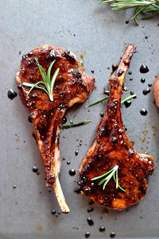 Honey Balsamic Lamb Chops for Two Baked New England