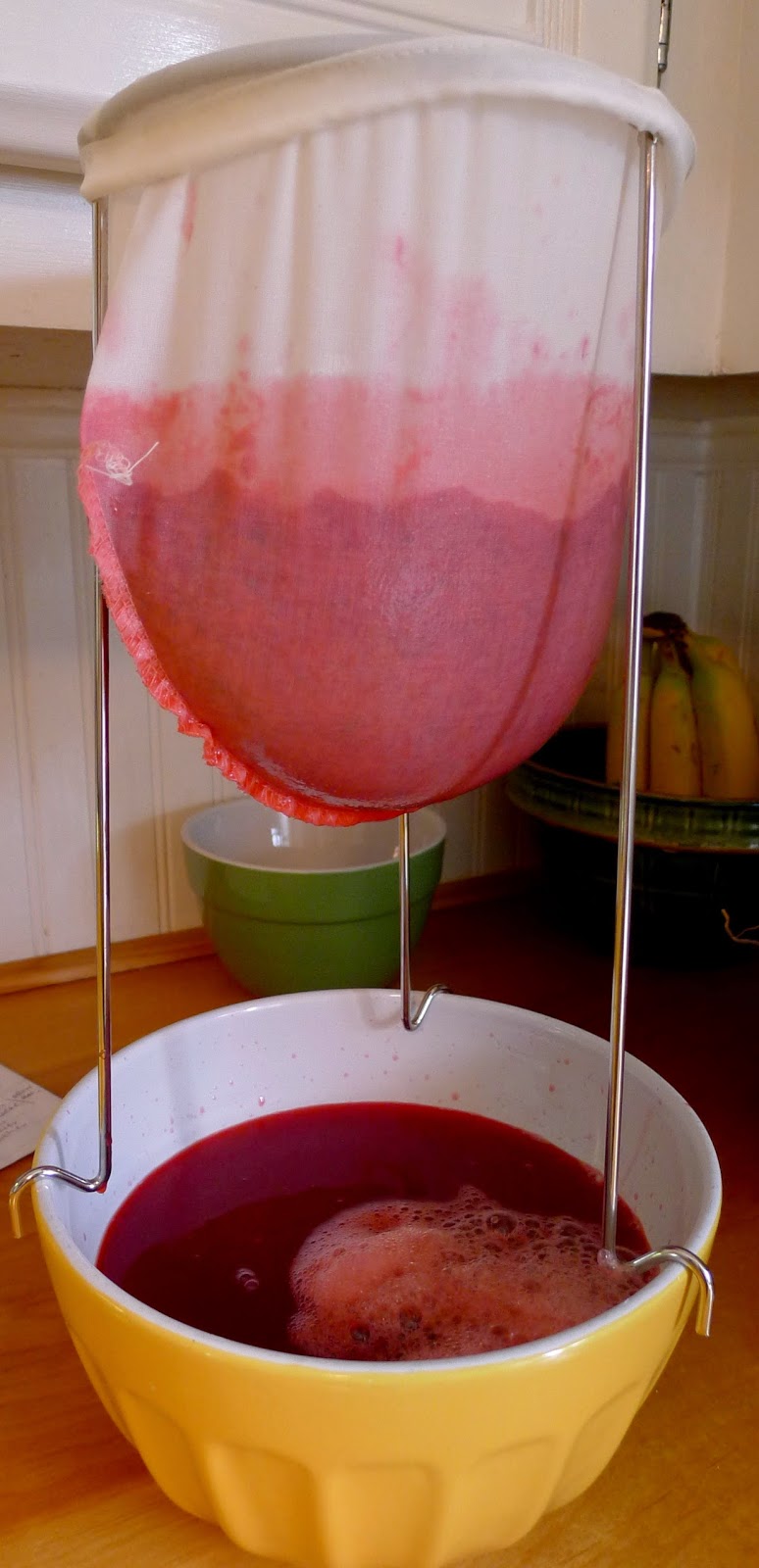 Red currant jelly, jelly bag