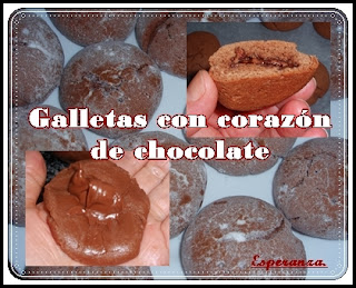 Galletas Con Corazón De Chocolate

