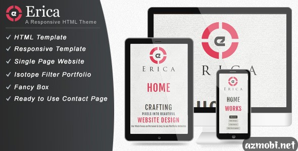 Erica - Jquery Single Page Website Template