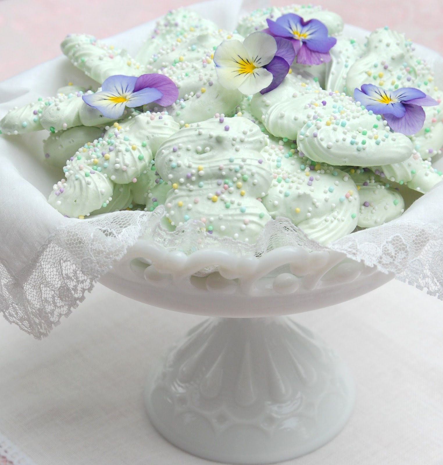 Pink Piccadilly Pastries Lovely Mint Green Meringues