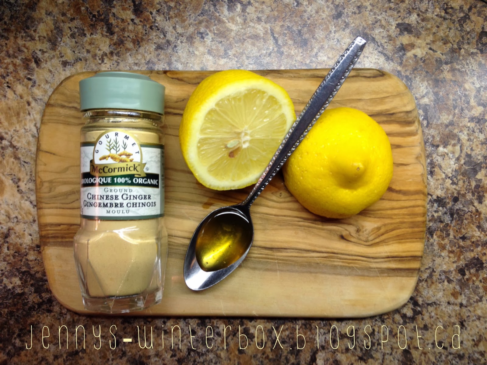Jenny's Winter Box Lemon and Honey Ginger Tea Recipe (for sore throats)