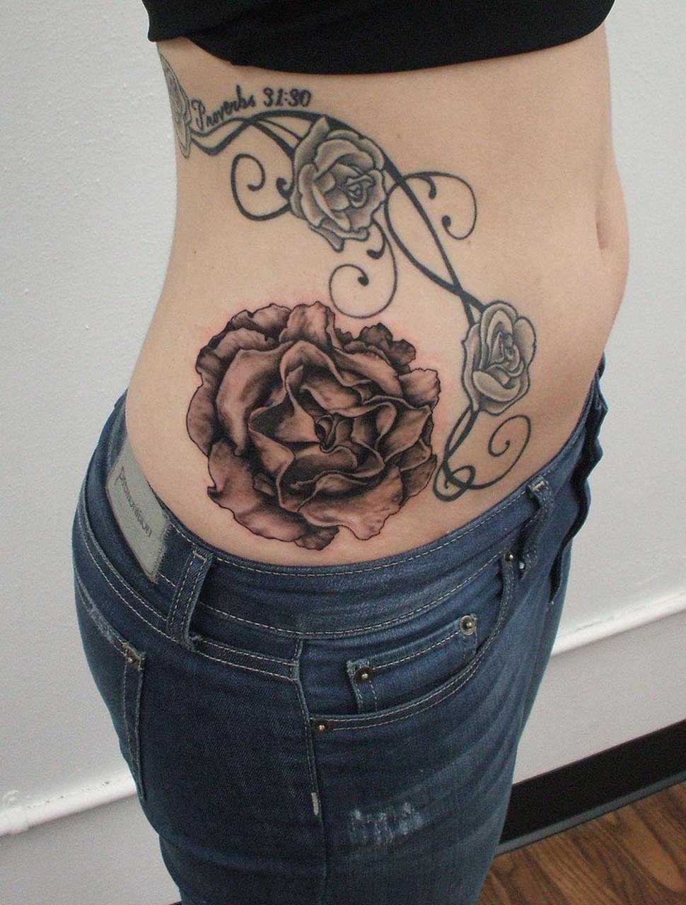 Cute Roses Tattoos Design - Tattoos Ville