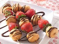 Strawberry-Cream Puff Kabobs